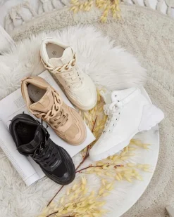 Outlet Sportowe wysokie sneakersy damskie Bullaro Damskie Sneakersy