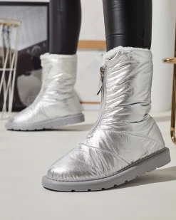 Best Srebrne damskie buty a'la śniegowce Tirigga Śniegowce