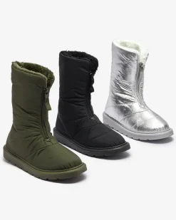 Best Srebrne damskie buty a'la śniegowce Tirigga Śniegowce