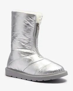 Best Srebrne damskie buty a'la śniegowce Tirigga Śniegowce