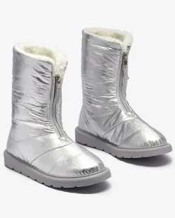Best Srebrne damskie buty a'la śniegowce Tirigga Śniegowce
