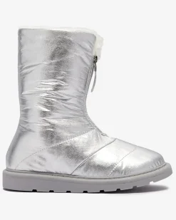 Best Srebrne damskie buty a'la śniegowce Tirigga Śniegowce
