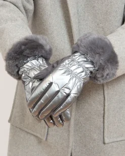 Sale Srebrne rękawiczki damskie Damskie Rękawiczki
