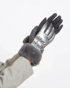 Sale Srebrne rękawiczki damskie Damskie Rękawiczki