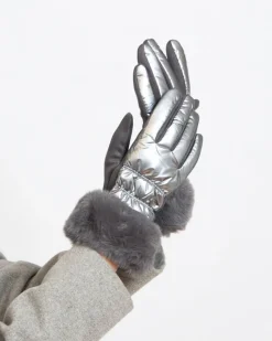 Sale Srebrne rękawiczki damskie Damskie Rękawiczki