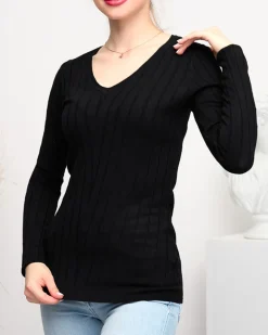 Best Sweter damski z dekoltem w serek w kolorze m Swetry