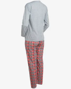 Best Szara damska 2-częściowa piżama ze świątecznym printem Piżamy