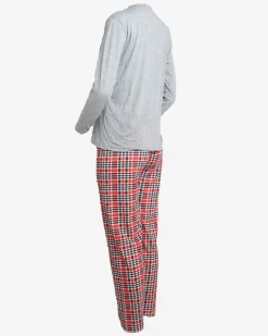 Szara damska 2-częściowa piżama z bałwankiem Piżamy