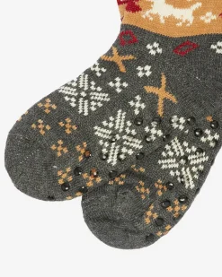 Szare damskie skarpetki ze świątecznym wzorem Skarpetki