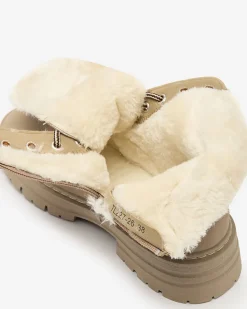 Sale Szaro- brązowe damskie ocieplane botki typu trapery Radoras Trapery|Botki Z Delikatnym Ociepleniem