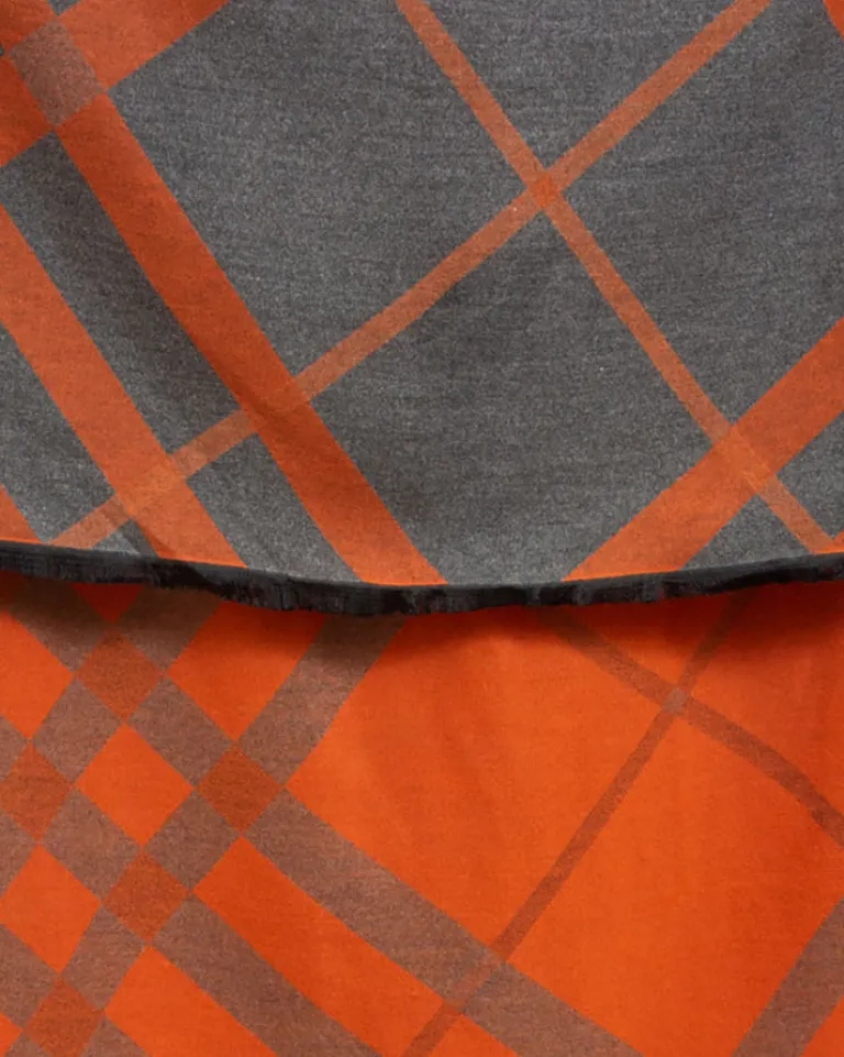 Szaro- damski lekki szalik z printem Damskie Chusty / Apaszki / Szaliki