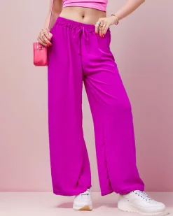 Szerokie spodnie damskie Spodnie Materiałowe