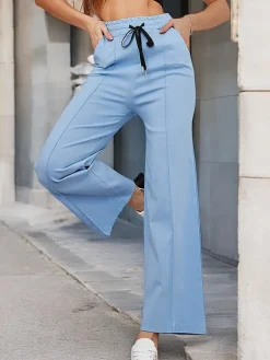 Szerokie spodnie damskie Spodnie Materiałowe