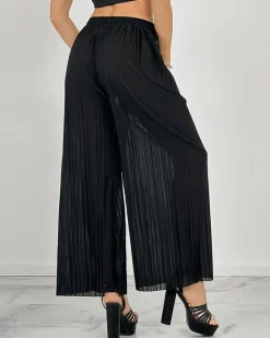 Szerokie spodnie damskie plisowane Spodnie Materiałowe