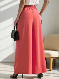 Best Szerokie spodnie damskie Spodnie Materiałowe