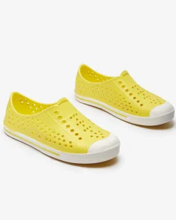 Sale Żółte ażurowe dziecięce gumowe trampki Jiteri Chłopięce|Dziewczęce