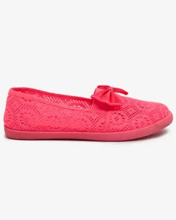 Clearance Tenisówki dziewczęce z kokardką w kolorze neonowym m Osmo Dziewczęce