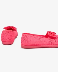 Clearance Tenisówki dziewczęce z kokardką w kolorze neonowym m Osmo Dziewczęce