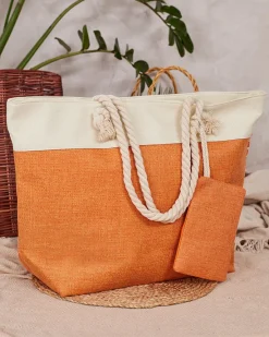 Sale Tkaninowa torba w wakacyjny wzór na ramię Damskie Torebki Shoppers