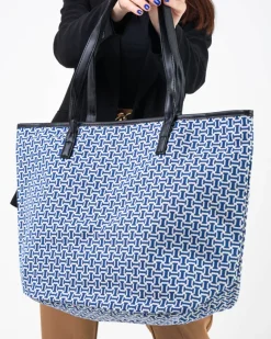 Online Torba w kolorze niebieskim z printem Damskie Materiałowe|Torebki Shoppers