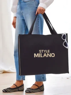 New Torebka materiałowa Style Milano Damskie Materiałowe