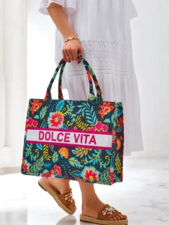 Sale Torebka materiałowa Dolce Vita Mood Damskie Materiałowe