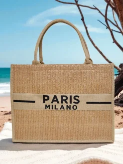 Best Torebka materiałowa Paris Milano Damskie Materiałowe
