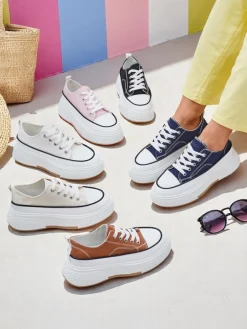 Trampki damskie na platformie Beemes Ugc|Trampki