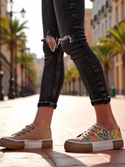 Trampki damskie z printem Sercess Trampki