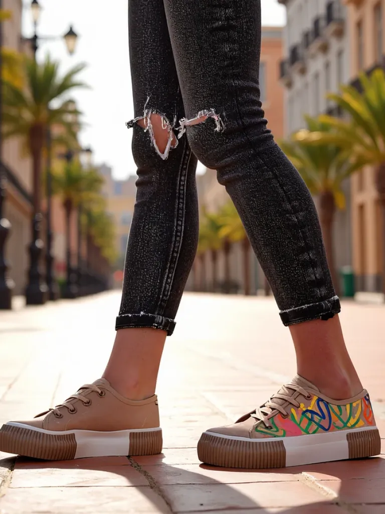 Trampki damskie z printem Sercess Trampki