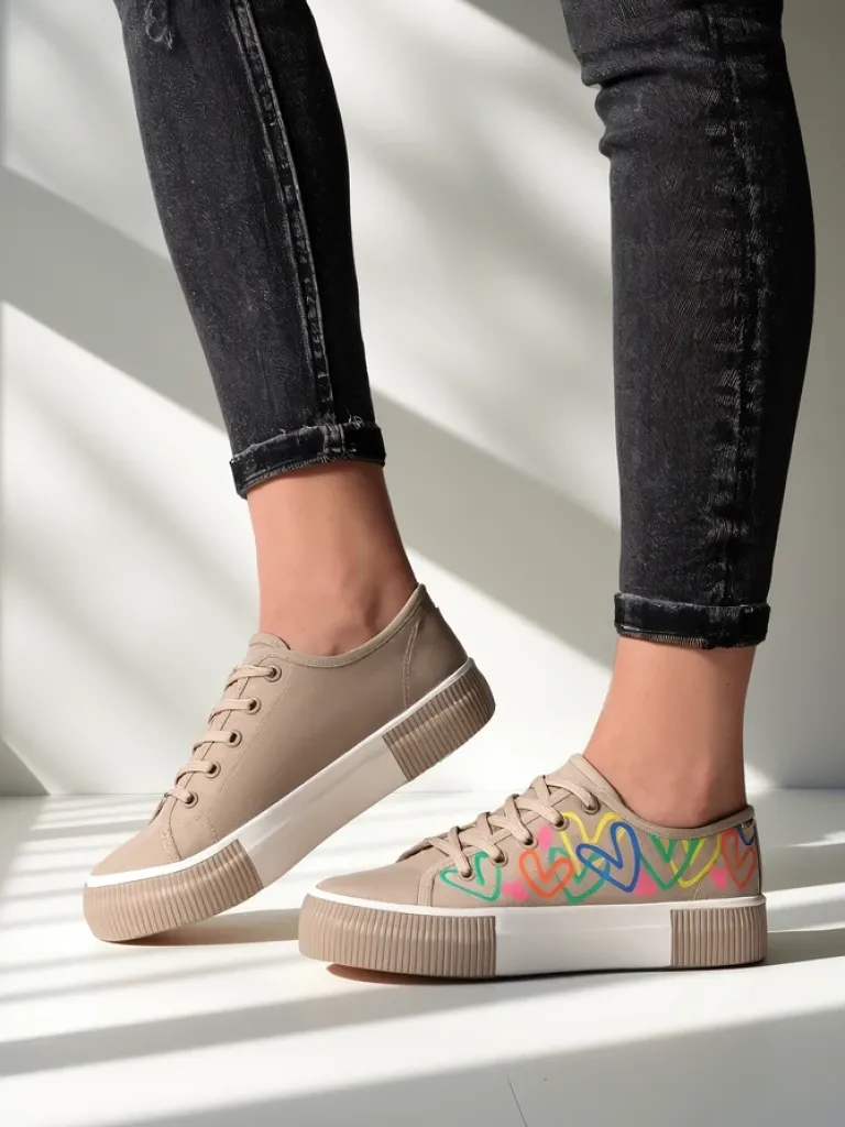 Trampki damskie z printem Sercess Trampki