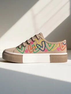 Trampki damskie z printem Sercess Trampki