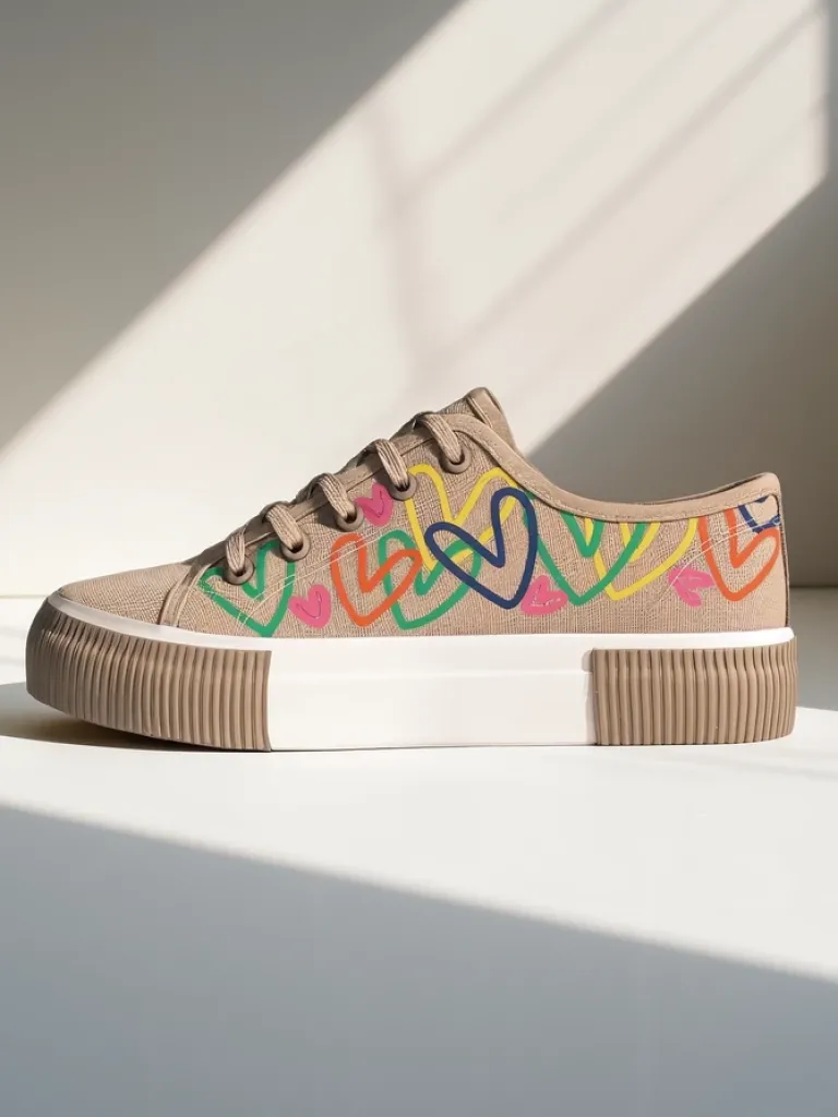 Trampki damskie z printem Sercess Trampki