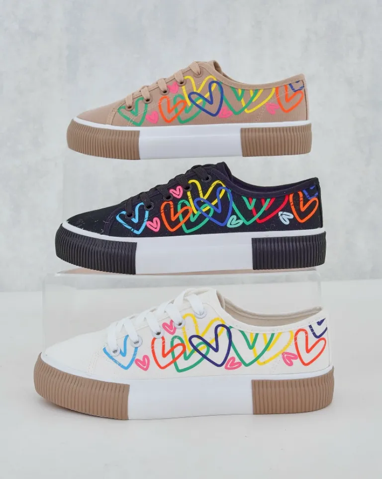 Trampki damskie z printem Sercess Trampki