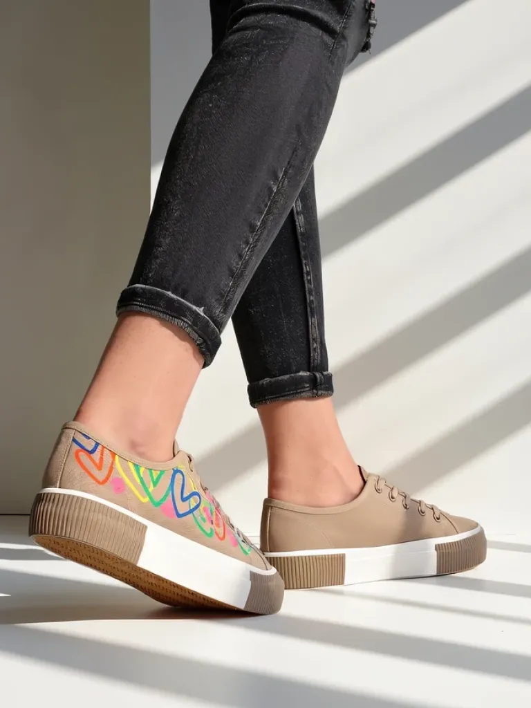 Trampki damskie z printem Sercess Trampki