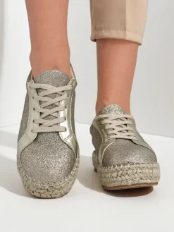 Best Trampki damskie z brokatem Sercele Trampki