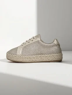 Best Trampki damskie z brokatem Sercele Trampki