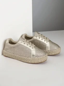 Best Trampki damskie z brokatem Sercele Trampki