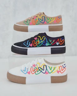 Best Trampki damskie z printem Sercess Trampki