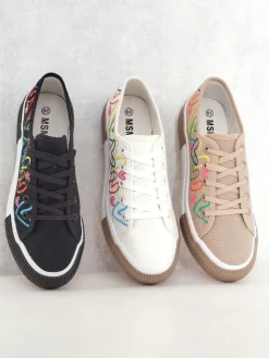 Best Trampki damskie z printem Sercess Trampki