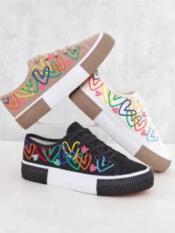 Best Trampki damskie z printem Sercess Trampki