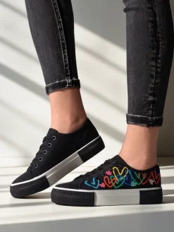 New Trampki damskie z printem Sercess Trampki