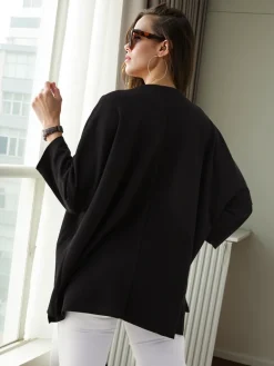 Hot Wiskozowa damska bluzka z napisami z cyrkonii Bluzki / Koszule / Koszulki