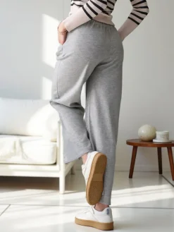 Online Wiskozowe szerokie spodnie damskie dresowe Spodnie Materiałowe|Spodnie Dresowe