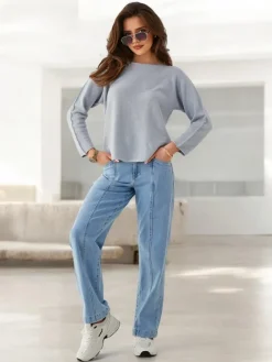 Best Wiskozowy cienki damski sweterek Swetry