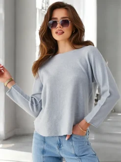 Best Wiskozowy cienki damski sweterek Swetry