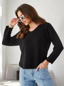 Hot Wiskozowy cienki damski sweterek Swetry