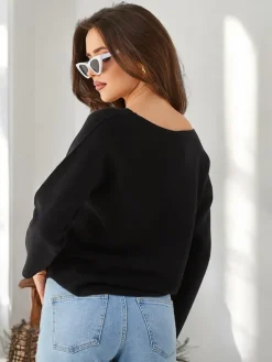 Hot Wiskozowy cienki damski sweterek Swetry