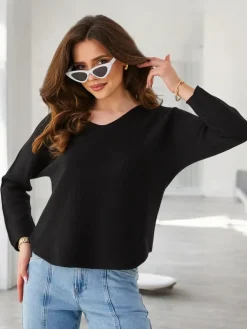 Hot Wiskozowy cienki damski sweterek Swetry