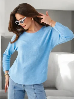 Wiskozowy cienki damski sweterek Swetry